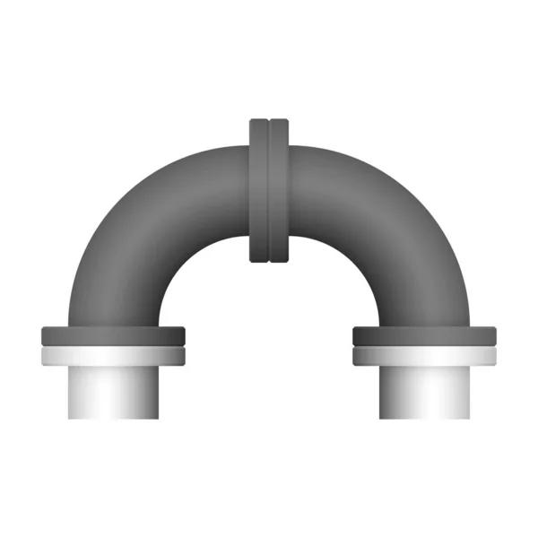 Diseño Del Icono Del Conector Tubería Acero Aislado Sobre Fondo — Archivo Imágenes Vectoriales