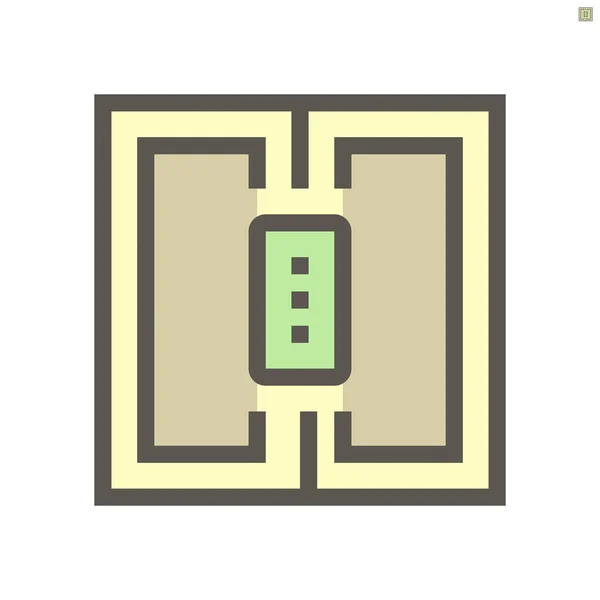 Умный Дом Технология Автоматического Управления Дверями Векторный Дизайн 48Х48 Точек — стоковый вектор