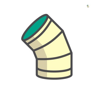 Hava kanalı vektör ikonu tasarımı, 64x64 piksel mükemmel ve düzenlenebilir vuruş.