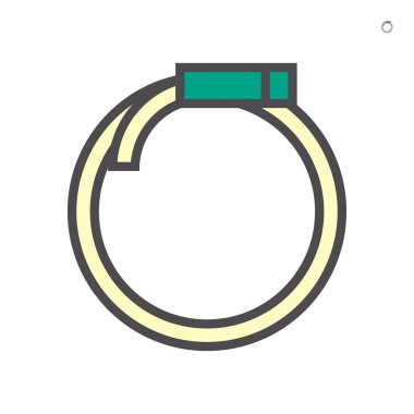 Hava kanalı vektör ikonu tasarımı, 64x64 piksel mükemmel ve düzenlenebilir vuruş.