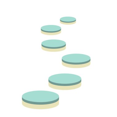 Concrete paver block brick floor icon for landscaping design.