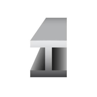 Çelik üretim endüstriyel grafik tasarım elementi için çelik ışın ürün ikonu tasarımı ikonu.