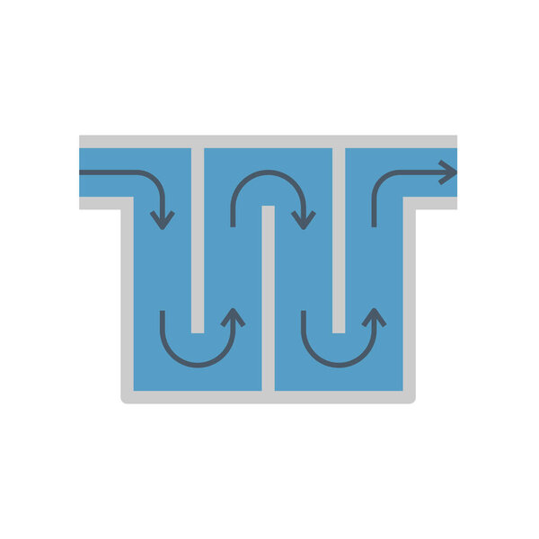 Обработка воды и значок фильтра воды
.