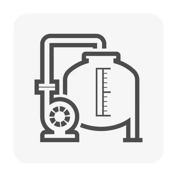 Vzhled Zdroje Vody Vodohospodářské Skladování Nastavení Ikon Potrubí — Stockový vektor