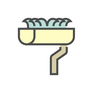 Ev problemi grafik tasarımı ögesi, düzenlenebilir vuruş için pis vektör simgesi tasarımı.