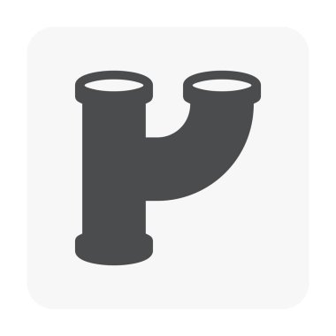 Çelik Boru bağlayıcı Icon set.