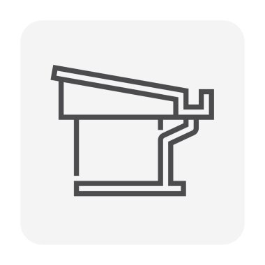 Beyaz yağmur oluk simgesine.