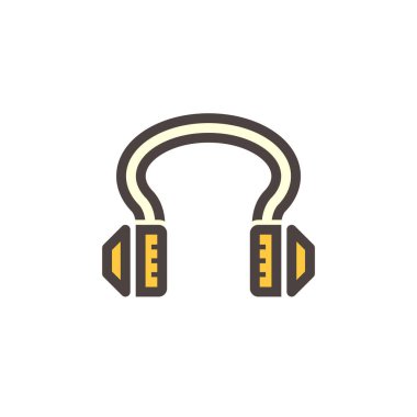 Kulaklık veya güvenlik ekipmanı vektör ikonu tasarımı.