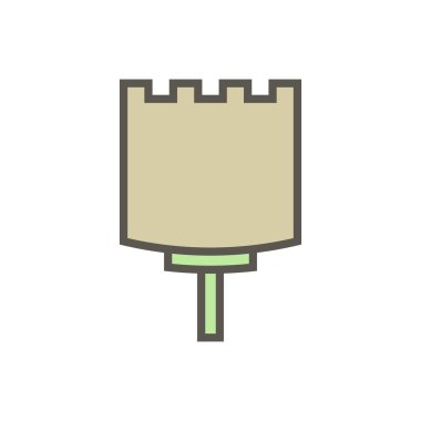 Klima kurulum araçları ve parça vektör simgesi tasarımı, düzenlenebilir vuruş.