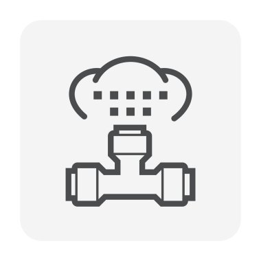 Otomatik su yağmurlama ve sulama sistemi simge tasarımı.