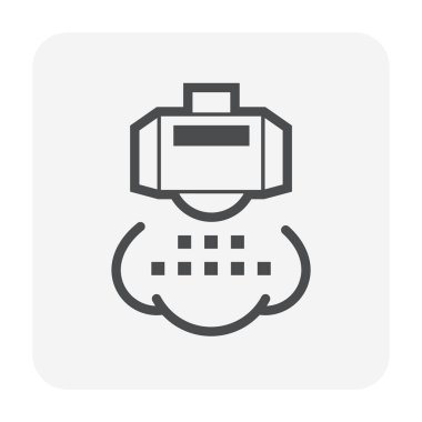 Otomatik su yağmurlama ve sulama sistemi simge tasarımı.