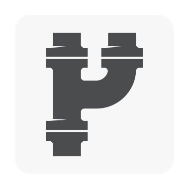 Çelik Boru bağlayıcı Icon set.