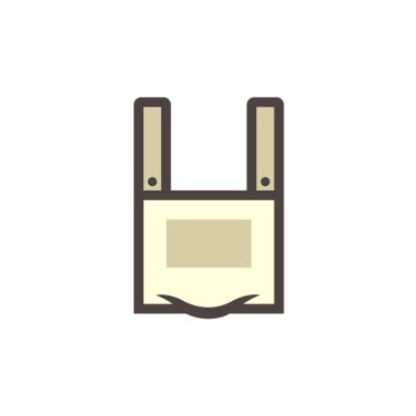 Ateşe dayanıklı kumaş veya güvenlik ekipmanı vektör ikonu tasarımı.