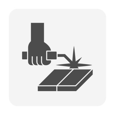 Kaynaklama işi grafik tasarım ögesi için kaynak iş vektör simgesi tasarımı.