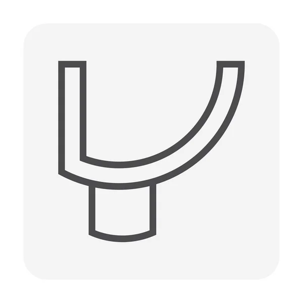 Dachrinne Vektor Icon Design Auf Weißem Hintergrund Für Entwässerungssystem Grafik — Stockvektor