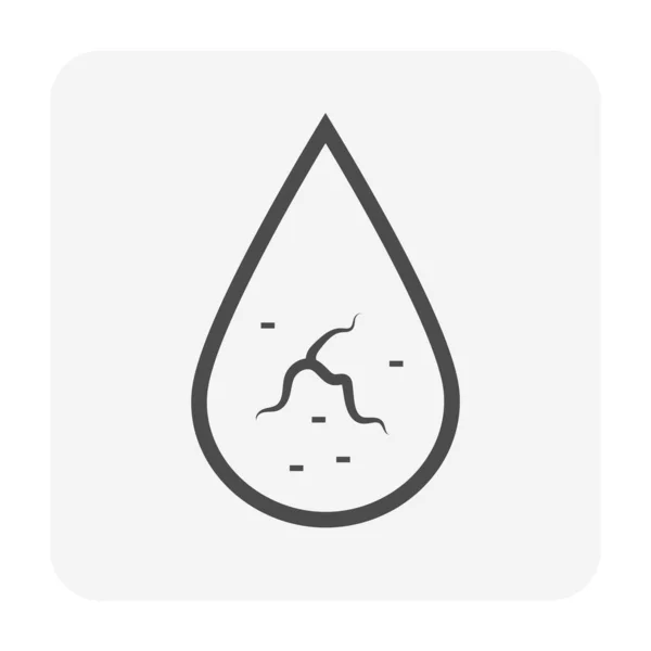 Design Ícone Gota Água Limpa Tratamento Água Design Conceito Purificação — Vetor de Stock