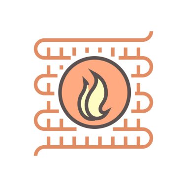 Hava kompresörü ve yarı vektör simgesi tasarımı, düzenlenebilir vuruş.