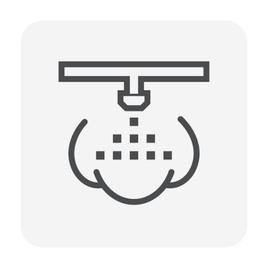 Otomatik su yağmurlama ve sulama sistemi simge tasarımı.