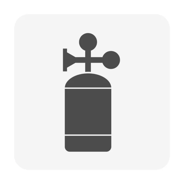Sauerstofftank Und Manometer Vektor Icon Design Für Schweißarbeiten Grafik Design — Stockvektor