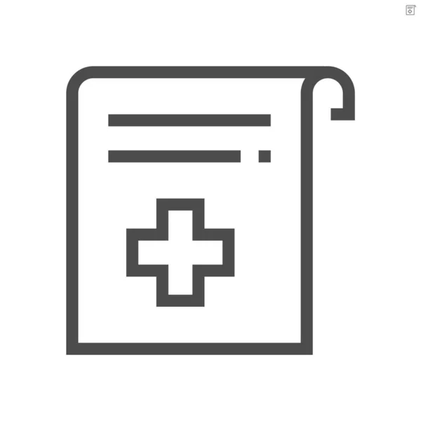 Certificado Médico Vector Icono Diseño 48X48 Píxeles Perfecto Editable Carrera — Archivo Imágenes Vectoriales