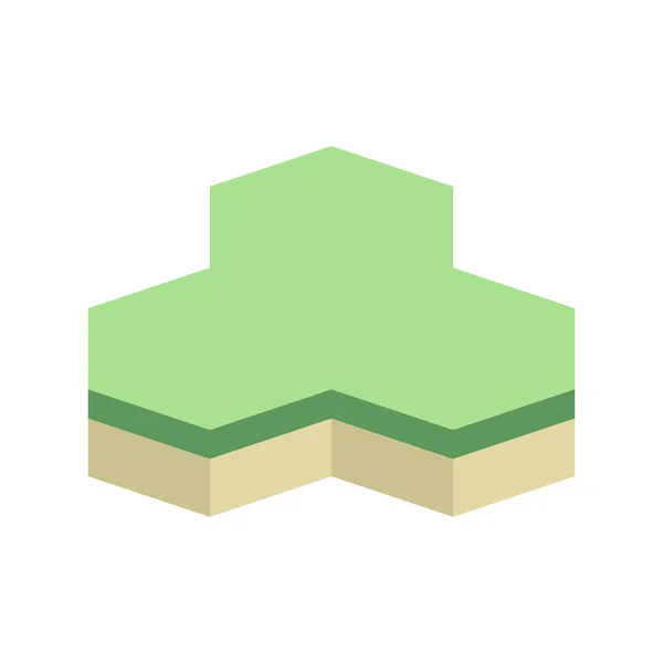 Recrete Paver Block Brick Floor Icon Landscaping Design — стоковый вектор