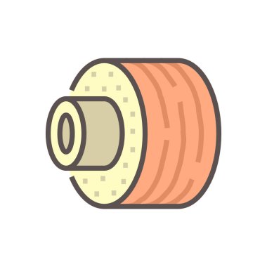 Klima kurulum araçları ve parça vektör simgesi tasarımı, düzenlenebilir vuruş.