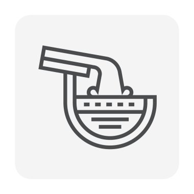 Cilt payı ve drenaj sistem kutsal kişilerin resmi, 64 x 64 mükemmel piksel ve düzenlenebilir inme.