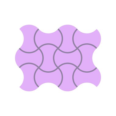 Concrete paver block brick floor icon for landscaping design.