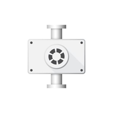 Elektrik lobu su pompası ve su dağıtım simgesi için çelik boru.