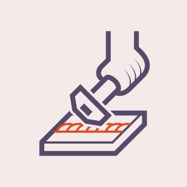 Kaynak birleşimi ve çekiç vektör ikonu tasarımı.