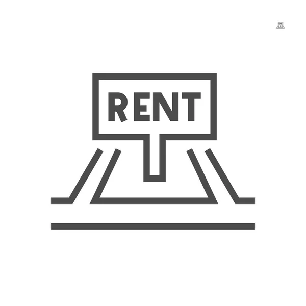 Land Rent Vector Icon Design 64X64 Pixel Perfect Editable Stroke — Stock Vector