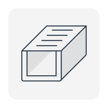 Kanalizasyon sistemi için oluk biçimi görünümü, düzenlenebilir vuruş.