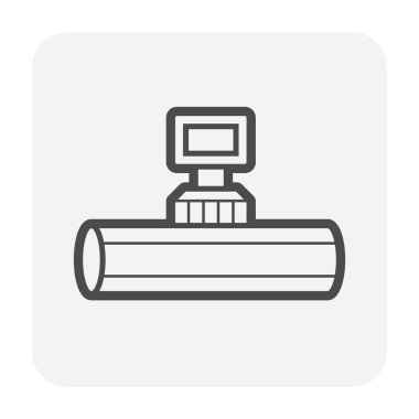 Tarım işleri için otomatik su püskürtme simgesi.