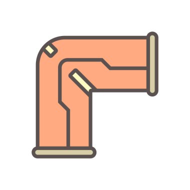 Klima kurulum araçları ve parça vektör simgesi tasarımı, düzenlenebilir vuruş.