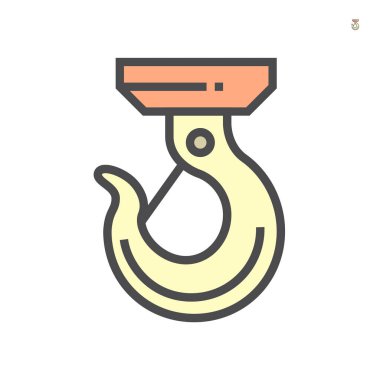 Turna kancası simgesi, 64x64 Mükemmel piksel ve düzenlenebilir vuruş.