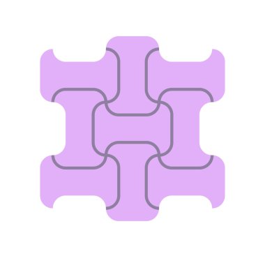 Concrete paver block brick floor icon for landscaping design.