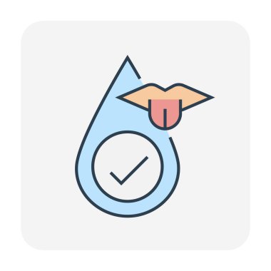 Su filtreleme ve ekipman simgesi, düzenlenebilir vuruş.