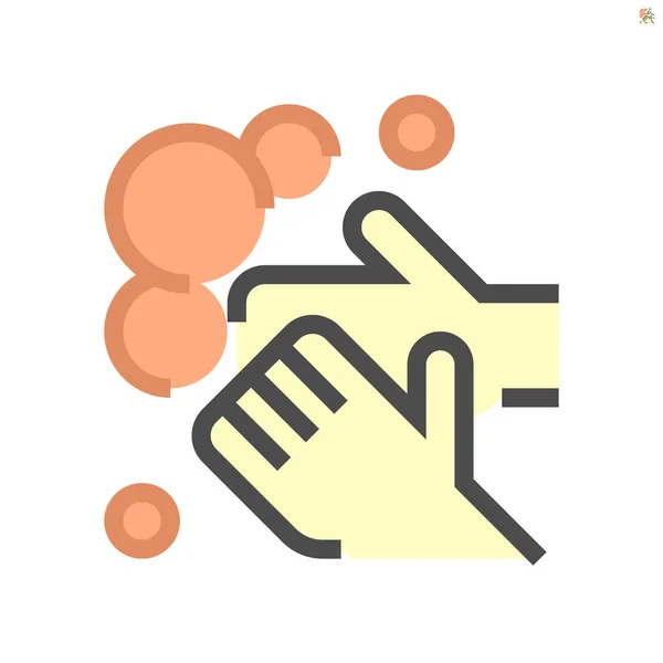 Wash Hands Hygiene Vector Icon Design 64X64 Pixel Perfect Editable — Stock Vector