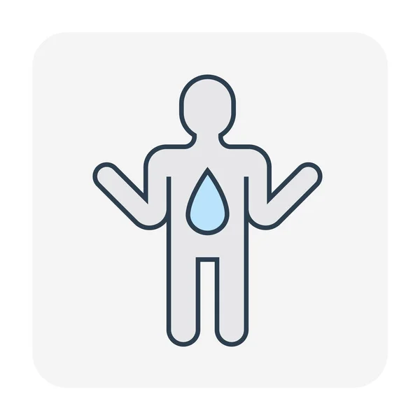 Water Health Icon Editable Stroke — Stock Vector