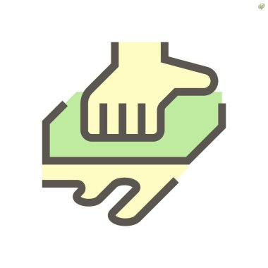 Sünger ovma ve yıkama iş vektör ikonu tasarımı, 48x48 piksel mükemmel ve düzenlenebilir felç.