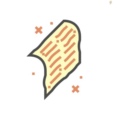 Klima filtresi kirli durum vektör ikonu tasarımı, 64x64 piksel mükemmel ve düzenlenebilir vuruş.