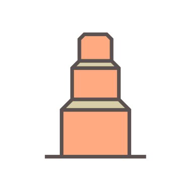 Klima kurulum araçları ve parça vektör simgesi tasarımı, düzenlenebilir vuruş.