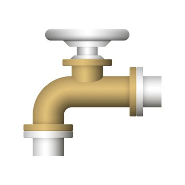 Çelik boru konnektörü ve kapak simgesi tasarımı beyaz bakkal sahasında izole edildi.