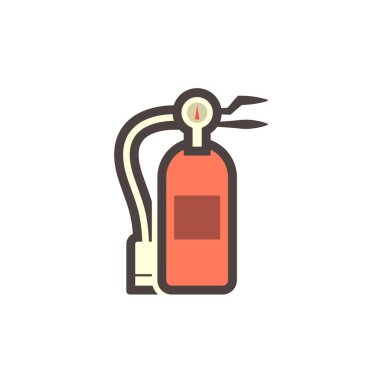 Yangın söndürücü veya güvenlik ekipmanı vektör ikonu tasarımı.