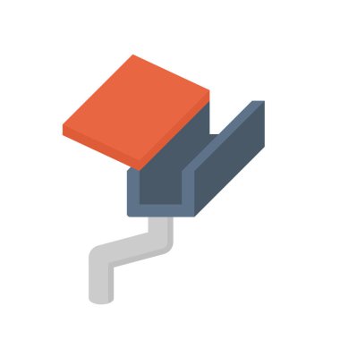 Beyaz üzerinde oluklar ve drenaj sistemi simgesi tasarımı.