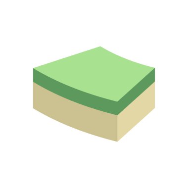 Concrete paver block brick floor icon for landscaping design.