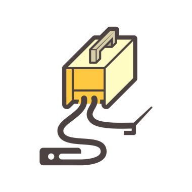 İş vektör simgesi tasarımı için kaynak kabini.