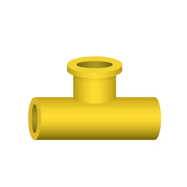 Vektor Symbol Der Rohrverbindung Für Sanitär Und Rohrleitungsarbeiten — Stockvektor