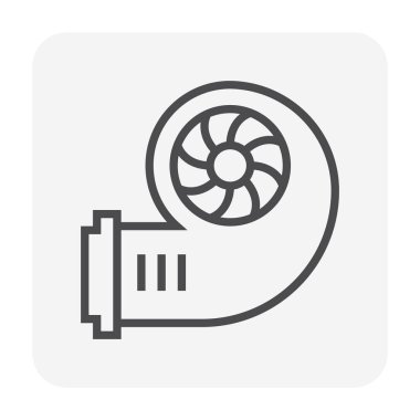 Hava kanalları temizleme aracı simgesi, 64x64 Mükemmel piksel ve düzenlenebilir vuruş.