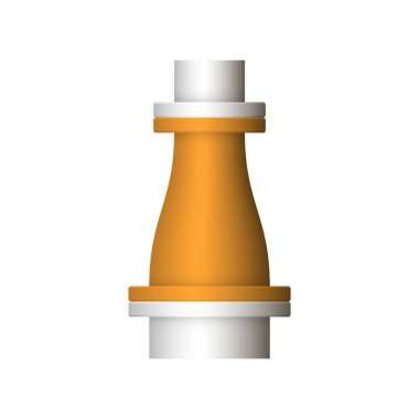 Çelik boru bağlantı simgesi tasarımı beyaz arkaplanda izole edildi.